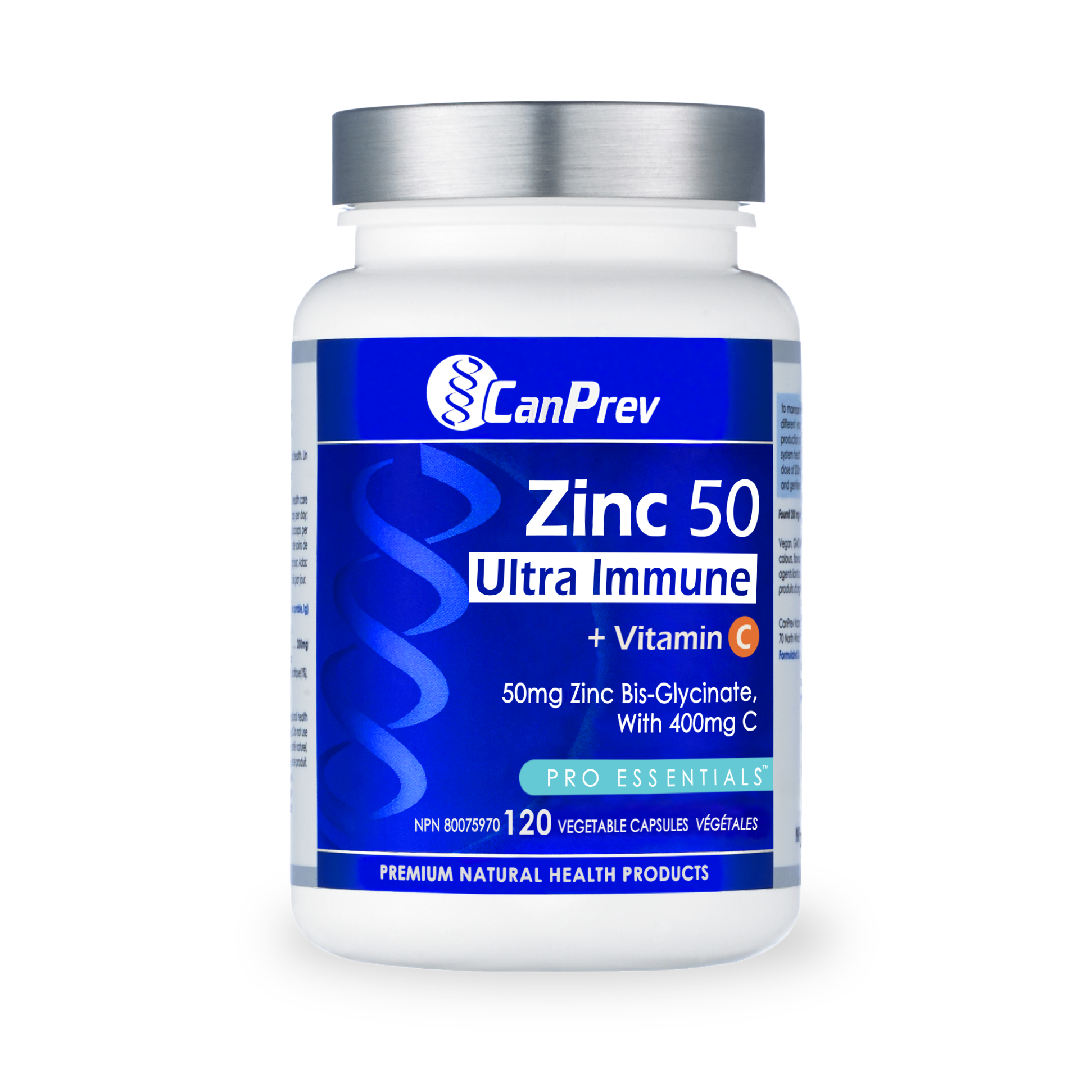 CanPrev Zinc 50 Ultra Immune + Vitamin C bottle